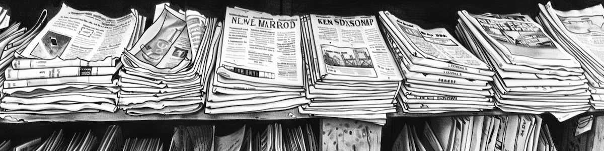 Newspapers on a News Stand
